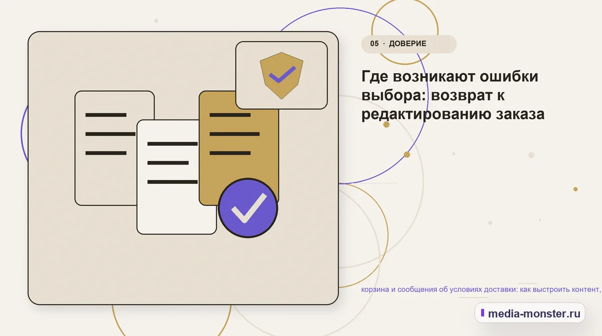 Изображение 5: Данные и доказательства — Как показать корзина и сообщения об условиях доставки на сайте: критерии выбора, ограничения и заявка | Media Monster Данные и доказательства. Границы решения: что нельзя обещать заранее: иллюстрация к статье «Как показать корзина и сообщения об условиях доставки на сайте: критерии выбора, ограничения и…