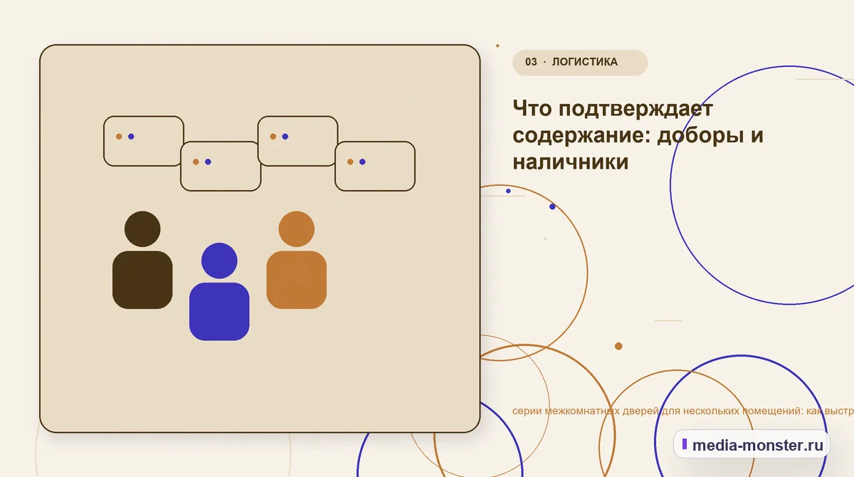 Изображение 3: Аудитория и сценарий выбора — серии межкомнатных дверей для нескольких помещений: как выстроить контент, структуру и путь до обращения | Media Monster Аудитория и сценарий выбора. Что подтверждает содержание: доборы и наличники: иллюстрация к статье «серии межкомнатных дверей для нескольких помещений: как выстроить контент, структуру и…