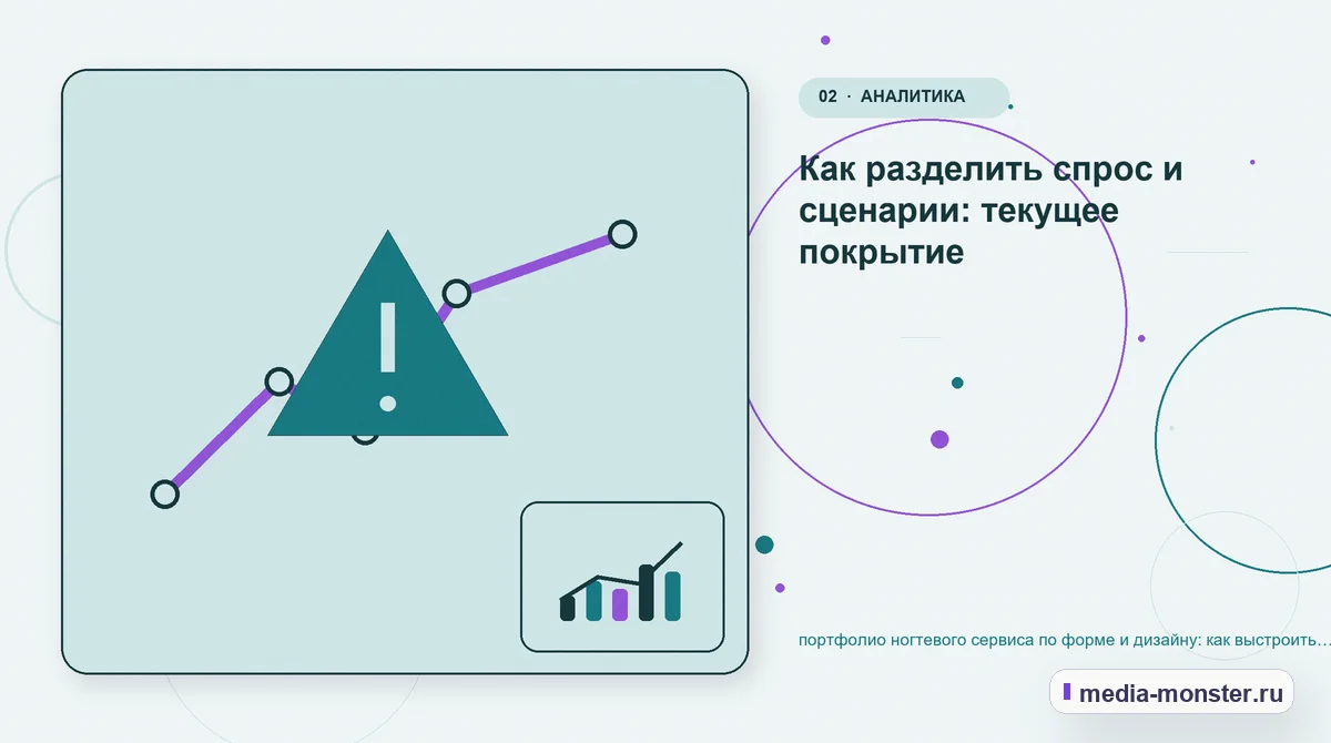 Проблема и точка потери. Как разделить спрос и сценарии: текущее покрытие: иллюстрация к статье «портфолио ногтевого сервиса по форме и дизайну: как выстроить контент, структуру и путь до…