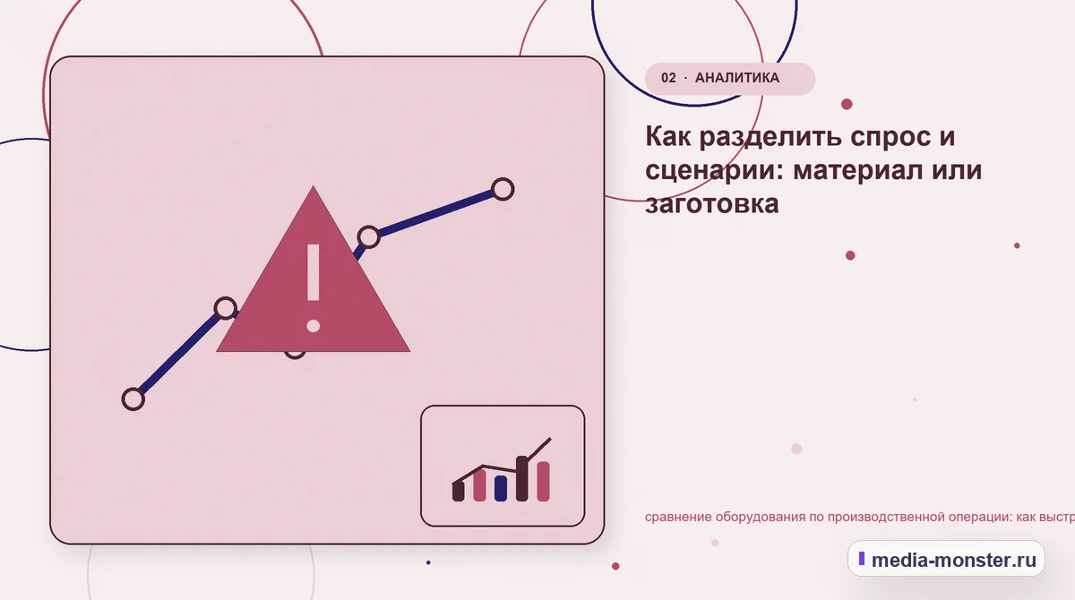 Проблема и точка потери. Как разделить спрос и сценарии: материал или заготовка: иллюстрация к статье «сравнение оборудования по производственной операции: как выстроить контент, структуру…
