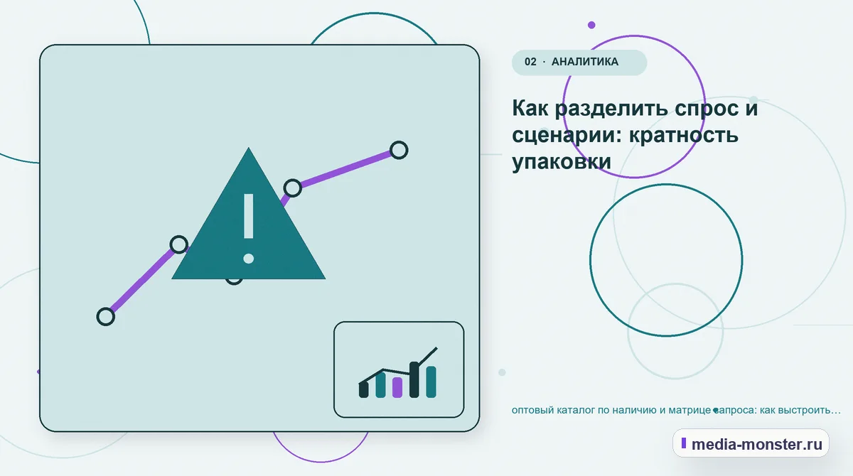 Проблема и точка потери. Как разделить спрос и сценарии: кратность упаковки: иллюстрация к статье «оптовый каталог по наличию и матрице запроса: как выстроить контент, структуру и путь до…