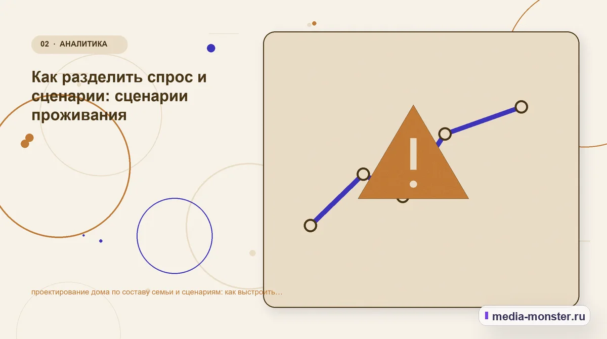 Проблема и точка потери. Как разделить спрос и сценарии: сценарии проживания: иллюстрация к статье «проектирование дома по составу семьи и сценариям: как выстроить контент, структуру и…