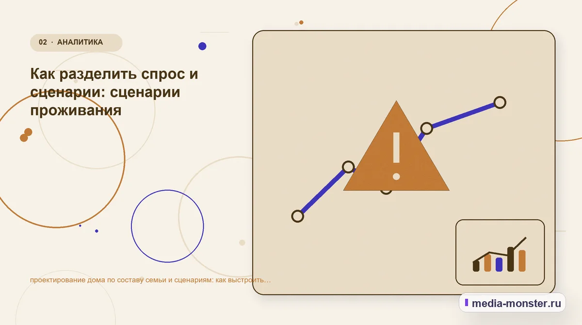 Изображение 2: Проблема и точка потери — Проектирование дома по составу семьи и сценариям: практическая структура страницы от выбора до обращения — сценарий выбора и… Проблема и точка потери. Какие параметры действительно влияют на решение: иллюстрация к статье «Проектирование дома по составу семьи и сценариям: практическая структура страницы от выбора…