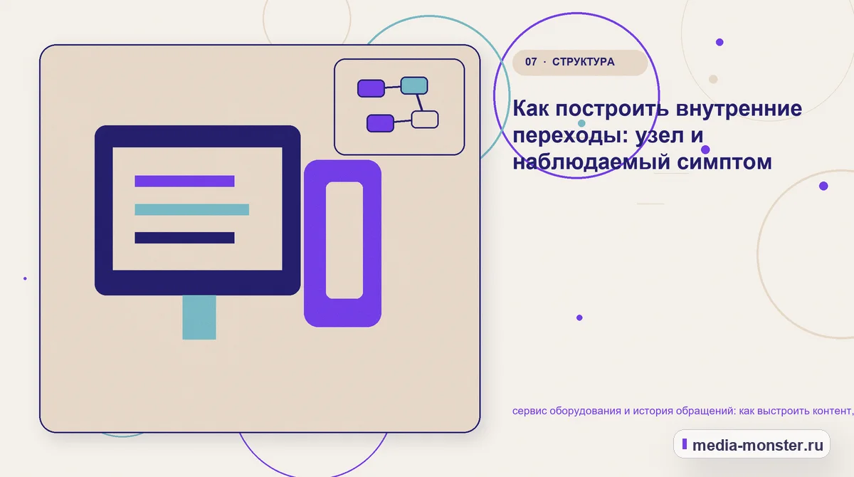 Изображение 7: Каналы и точки контакта — сервис оборудования и история обращений: как выстроить контент, структуру и путь до обращения | Media Monster Каналы и точки контакта. Как построить внутренние переходы: узел и наблюдаемый симптом: иллюстрация к статье «сервис оборудования и история обращений: как выстроить контент, структуру и…
