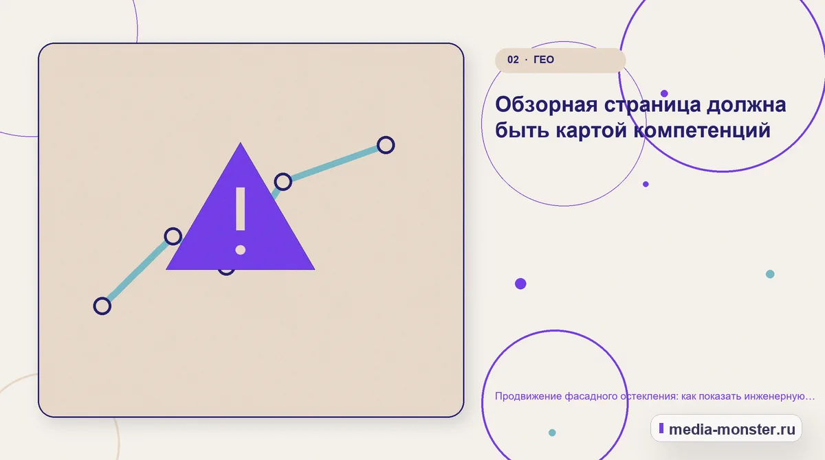 Продвижение фасадного остекления: как показать инженерную компетенцию и получать подготовленные запросы — иллюстрация к разделу «Обзорная страница должна быть картой компетенций»