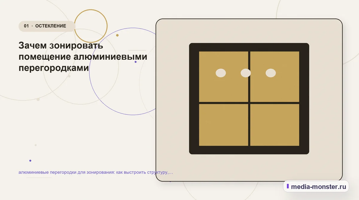 Ключевая тема материала. Зачем зонировать помещение алюминиевыми перегородками: иллюстрация к статье «алюминиевые перегородки для зонирования: как выстроить структуру, содержание и путь до…