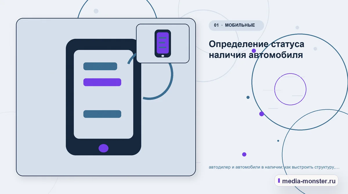 Изображение 1: Ключевая тема материала — Автодилер и автомобили в наличии: структура страницы и путь до заявки | Media Monster Ключевая тема материала. От задачи Автодилер и автомобили в наличии к выбору: иллюстрация к статье «Автодилер и автомобили в наличии: структура страницы и путь до заявки»