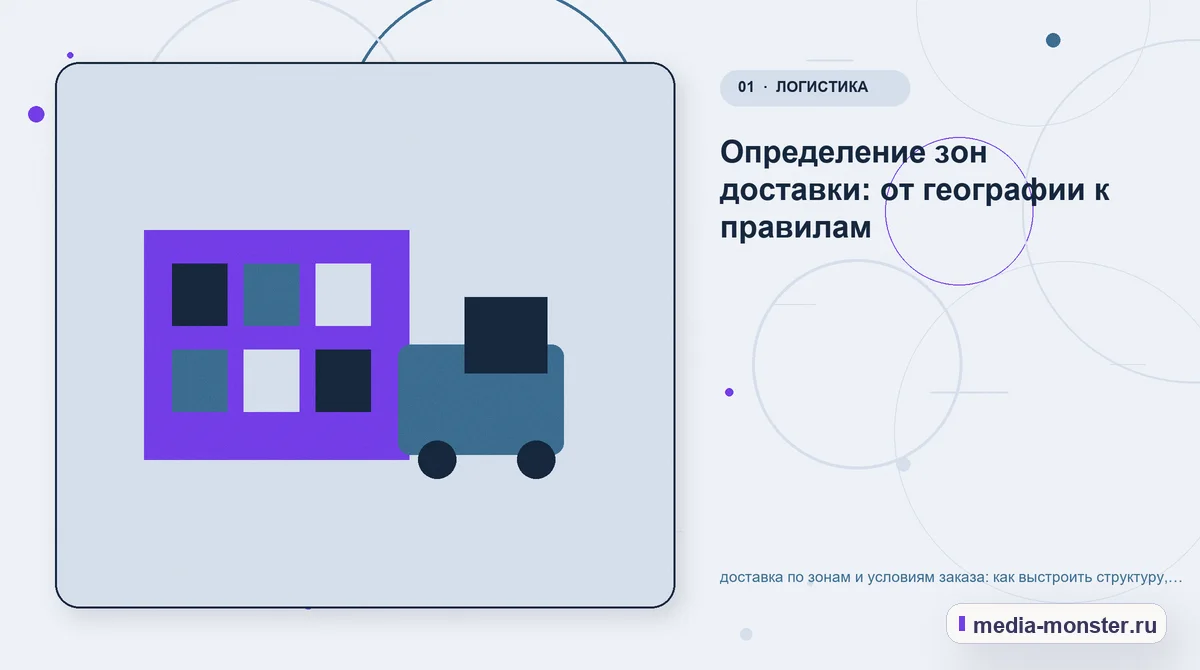 Ключевая тема материала. Определение зон доставки: от географии к правилам: иллюстрация к статье «доставка по зонам и условиям заказа: как выстроить структуру, содержание и путь до заявки»
