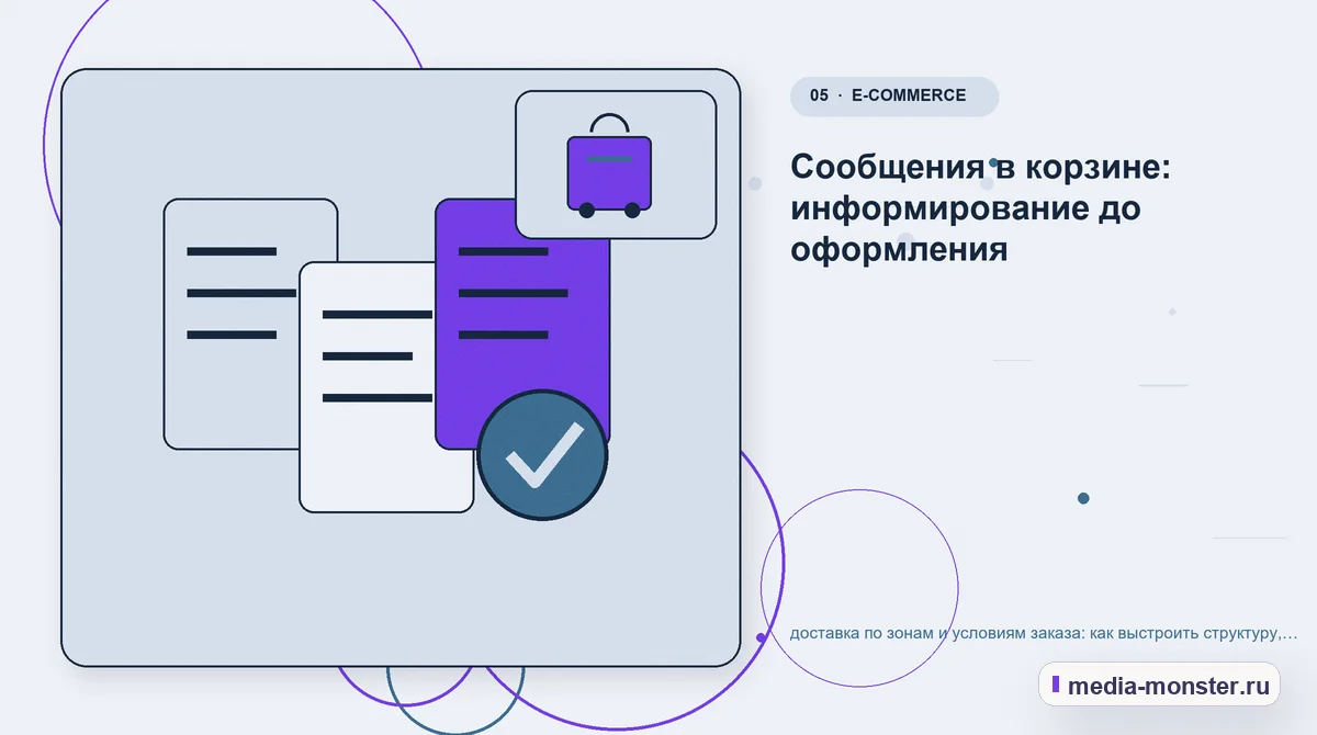 Изображение 5: Данные и доказательства — доставка по зонам и условиям заказа: как выстроить структуру, содержание и путь до заявки | Media Monster Данные и доказательства. Сообщения в корзине: информирование до оформления: иллюстрация к статье «доставка по зонам и условиям заказа: как выстроить структуру, содержание и путь до заявки»