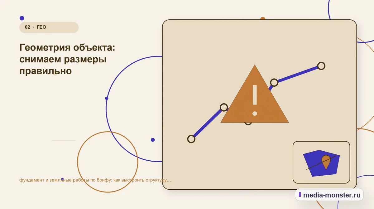 Изображение 2: Проблема и точка потери — Фундамент и земляные работы по брифу: структура страницы и путь до заявки | Media Monster Проблема и точка потери. Что проверить в исходных условиях: иллюстрация к статье «Фундамент и земляные работы по брифу: структура страницы и путь до заявки»