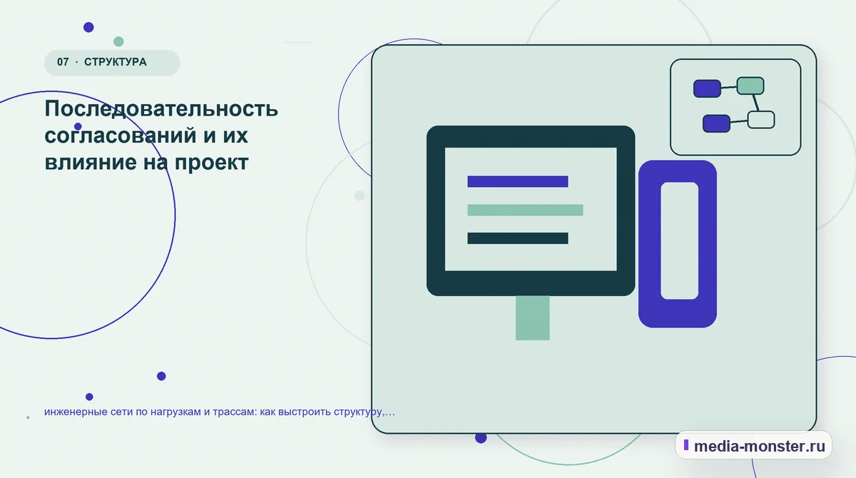Изображение 7: Каналы и точки контакта — инженерные сети по нагрузкам и трассам: как выстроить структуру, содержание и путь до заявки | Media Monster Каналы и точки контакта. Последовательность согласований и их влияние на проект: иллюстрация к статье «инженерные сети по нагрузкам и трассам: как выстроить структуру, содержание и путь до…