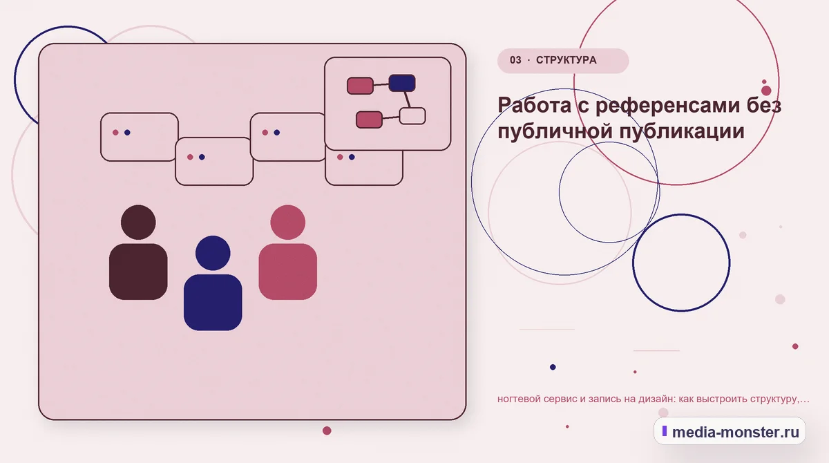 Аудитория и сценарий выбора. Работа с референсами без публичной публикации: иллюстрация к статье «ногтевой сервис и запись на дизайн: как выстроить структуру, содержание и путь до заявки»