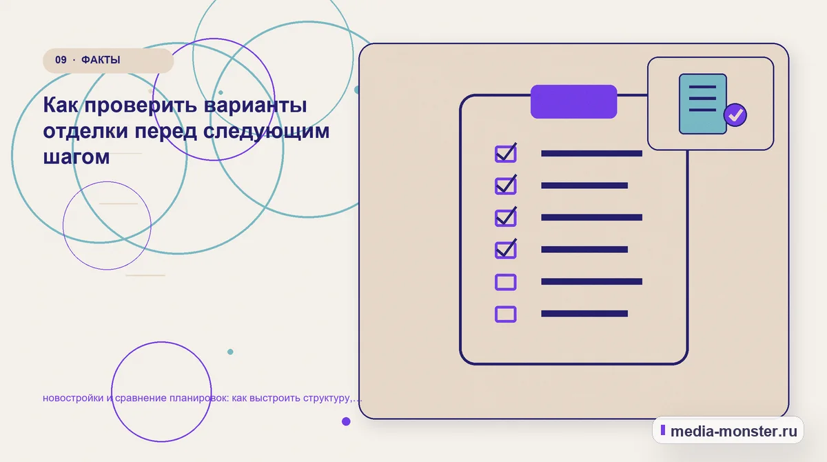 Изображение 9: Контрольные показатели — Новостройки и сравнение планировок: структура страницы и путь до заявки | Media Monster Контрольные показатели. Редакторская проверка перед публикацией: иллюстрация к статье «Новостройки и сравнение планировок: структура страницы и путь до заявки»