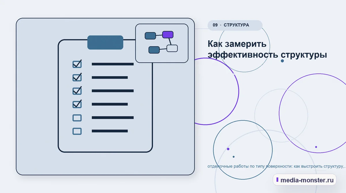 Контрольные показатели. Редакторская проверка перед публикацией: иллюстрация к статье «Отделочные работы по типу поверхности: структура страницы и путь до заявки»