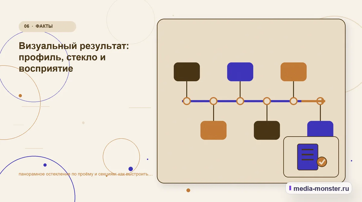 Изображение 6: Последовательность работы — панорамное остекление по проёму и секциям: как выстроить структуру, содержание и путь до заявки | Media Monster Последовательность работы. Визуальный результат: профиль, стекло и восприятие: иллюстрация к статье «панорамное остекление по проёму и секциям: как выстроить структуру, содержание и путь…