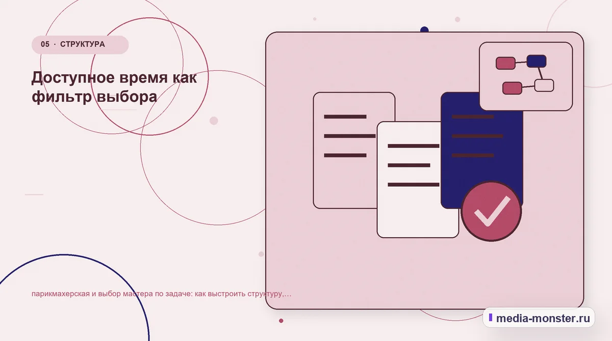 Изображение 5: Данные и доказательства — Парикмахерская и выбор мастера по задаче: структура страницы и путь до заявки | Media Monster Данные и доказательства. Что показать сразу, а что уточнить позже: иллюстрация к статье «Парикмахерская и выбор мастера по задаче: структура страницы и путь до заявки»