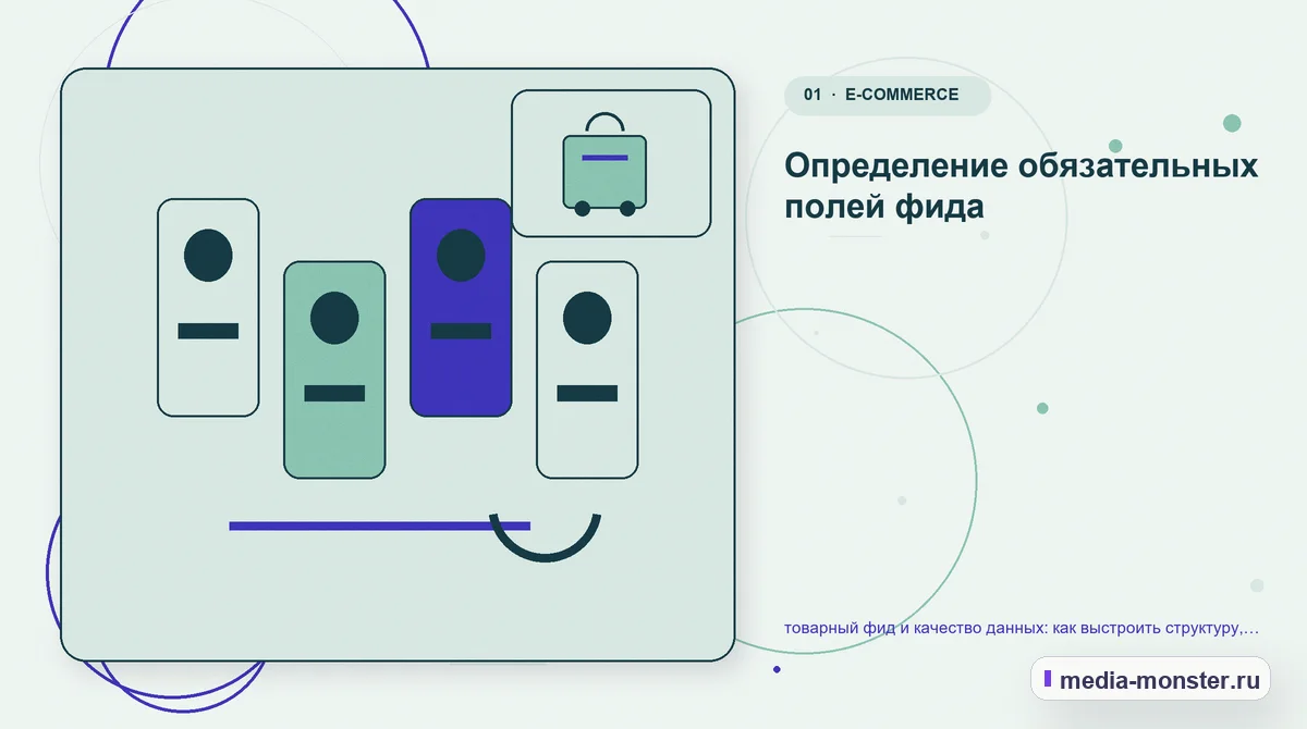 Ключевая тема материала. Определение обязательных полей фида: иллюстрация к статье «товарный фид и качество данных: как выстроить структуру, содержание и путь до заявки»