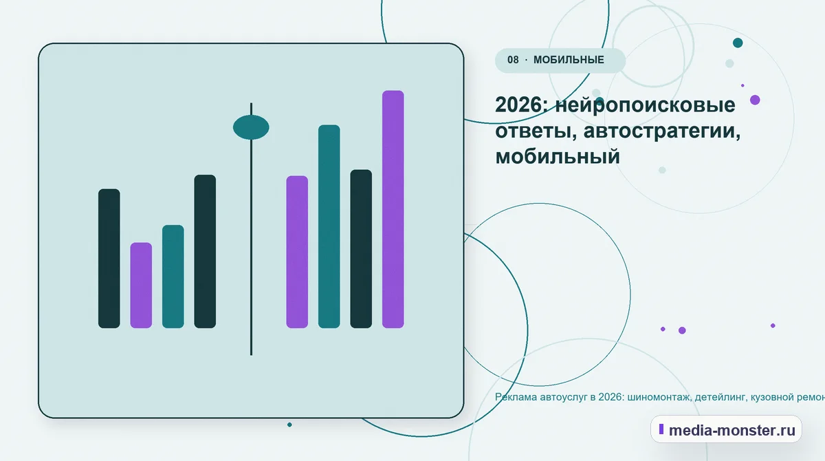 Изображение 8: Сравнение вариантов — Реклама автоуслуг в 2026: шиномонтаж, детейлинг, кузовной ремонт — что окупается | Media Monster Сравнение вариантов. 2026: нейропоисковые ответы, автостратегии, мобильный: иллюстрация к статье «Реклама автоуслуг в 2026: шиномонтаж, детейлинг, кузовной ремонт — что окупается»