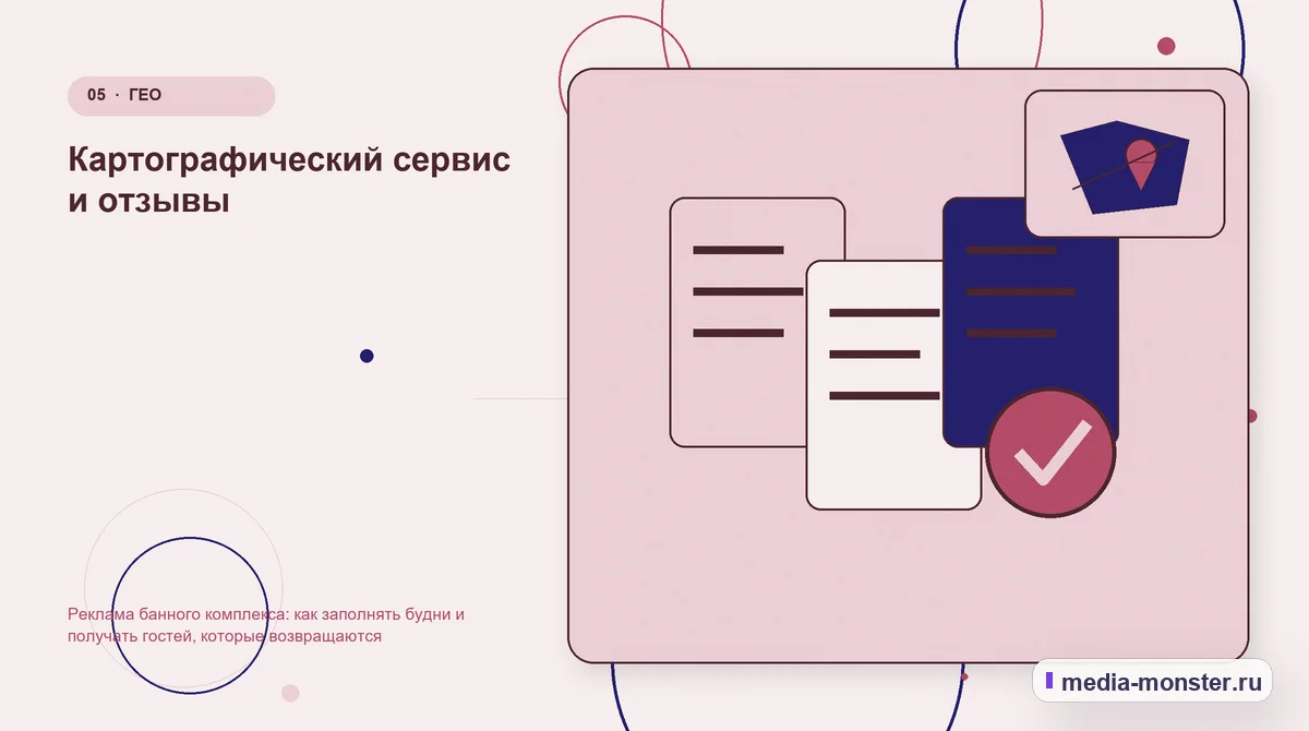 Изображение 5: Данные и доказательства — Реклама банного комплекса: как заполнять будни и получать гостей, которые возвращаются | Media Monster Данные и доказательства. Картографический сервис и отзывы: иллюстрация к статье «Реклама банного комплекса: как заполнять будни и получать гостей, которые возвращаются»