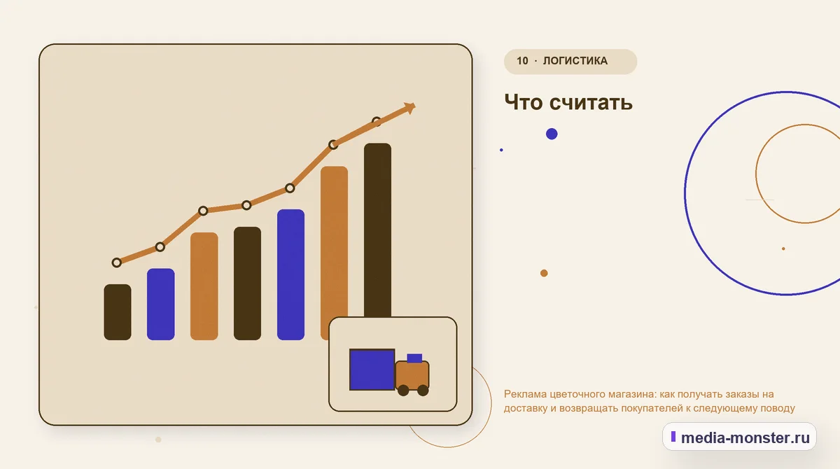 Итог и следующий шаг. Что считать: иллюстрация к статье «Реклама цветочного магазина: как получать заказы на доставку и возвращать покупателей к следующему поводу»