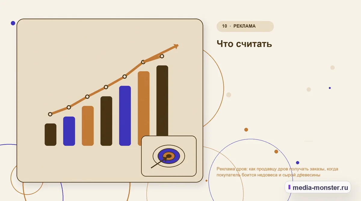 Итог и следующий шаг. Что считать: иллюстрация к статье «Реклама дров: как продавцу дров получать заказы, когда покупатель боится недовеса и сырой древесины»