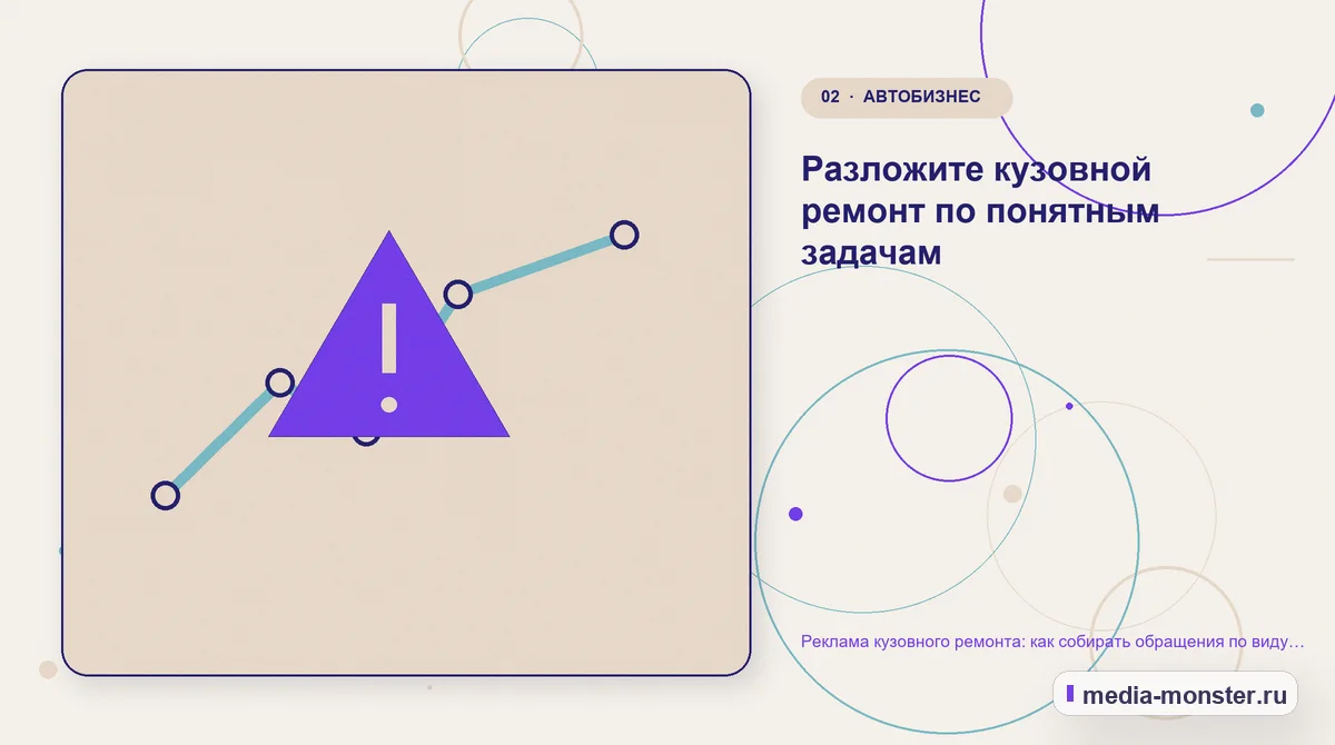 Реклама кузовного ремонта: как собирать обращения по виду повреждения — иллюстрация к разделу «Разложите кузовной ремонт по понятным задачам»