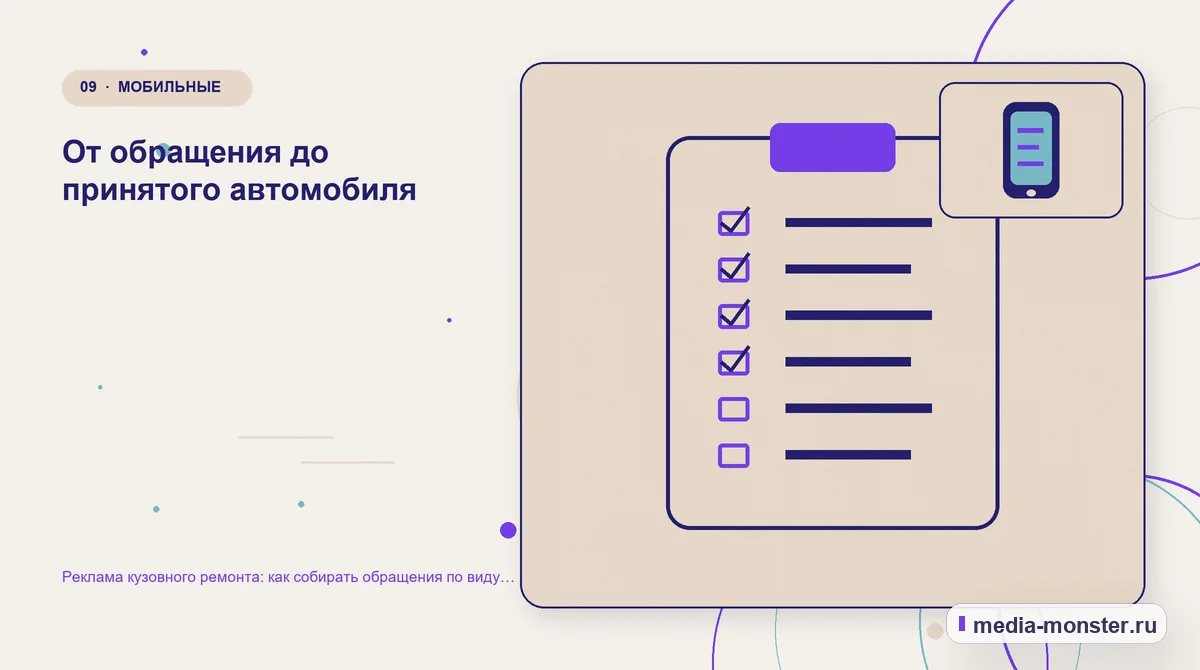 Контрольные показатели. От обращения до принятого автомобиля: иллюстрация к статье «Реклама кузовного ремонта: как собирать обращения по виду повреждения»