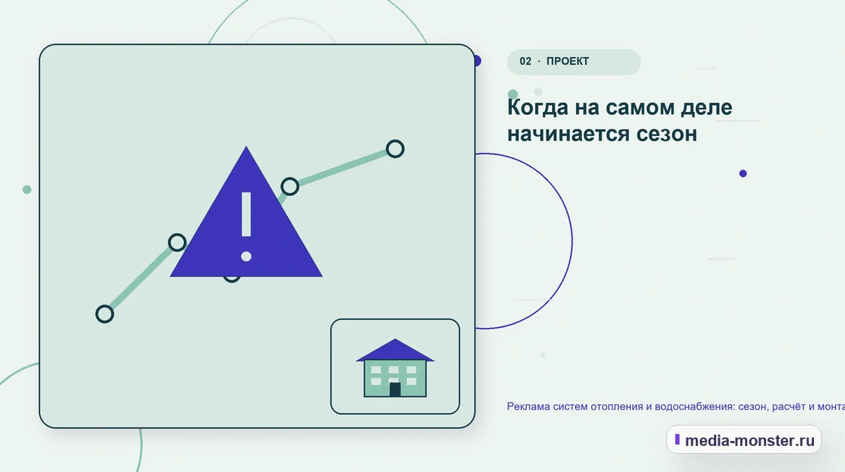 Изображение 2: Проблема и точка потери — Реклама систем отопления и водоснабжения: сезон, расчёт и монтаж | Media Monster Проблема и точка потери. Когда на самом деле начинается сезон: иллюстрация к статье «Реклама систем отопления и водоснабжения: сезон, расчёт и монтаж»