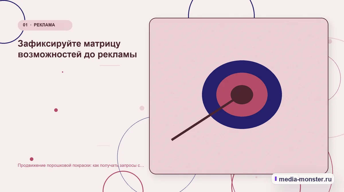 Продвижение порошковой покраски: как получать запросы с материалом, габаритами и объёмом партии — иллюстрация к разделу «Зафиксируйте матрицу возможностей до рекламы»