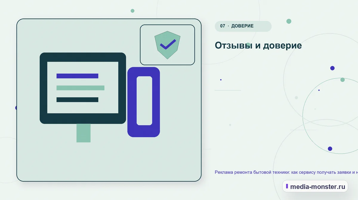 Изображение 7: Каналы и точки контакта — Реклама ремонта бытовой техники: как сервису получать заявки и не терять звонки | Media Monster Каналы и точки контакта. Отзывы и доверие: иллюстрация к статье «Реклама ремонта бытовой техники: как сервису получать заявки и не терять звонки»