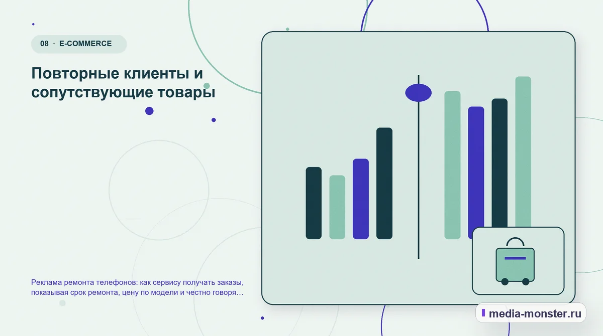 Сравнение вариантов. Повторные клиенты и сопутствующие товары: иллюстрация к статье «Реклама ремонта телефонов: как сервису получать заказы, показывая срок ремонта, цену по модели и честно…