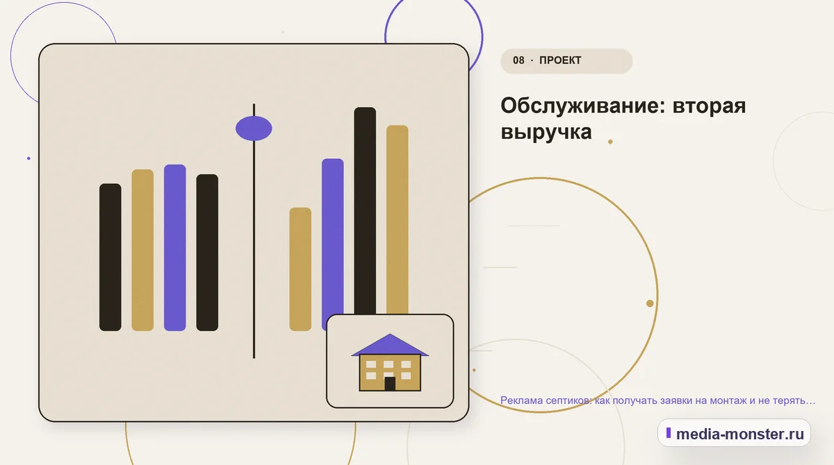Сравнение вариантов. Обслуживание: вторая выручка: иллюстрация к статье «Реклама септиков: как получать заявки на монтаж и не терять клиентов после установки»