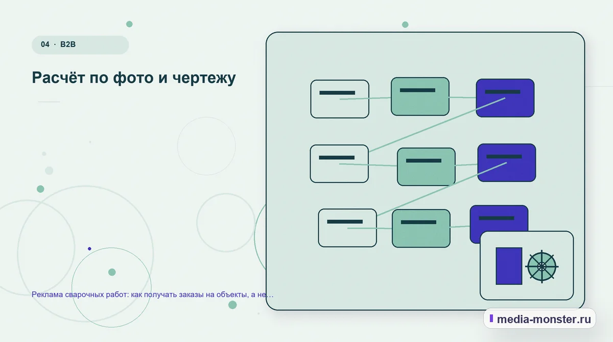 Изображение 4: Структура решения — Реклама сварочных работ: как получать заказы на объекты, а не разовые подработки | Media Monster Структура решения. Расчёт по фото и чертежу: иллюстрация к статье «Реклама сварочных работ: как получать заказы на объекты, а не разовые подработки»