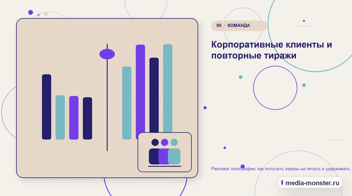 Сравнение вариантов. Корпоративные клиенты и повторные тиражи: иллюстрация к статье «Реклама типографии: как получать заказы на печать и удерживать корпоративных клиентов»