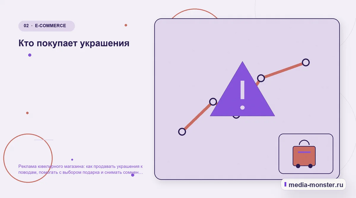Проблема и точка потери. Кто покупает украшения: иллюстрация к статье «Реклама ювелирного магазина: как продавать украшения к поводам, помогать с выбором подарка и снимать сомнения…