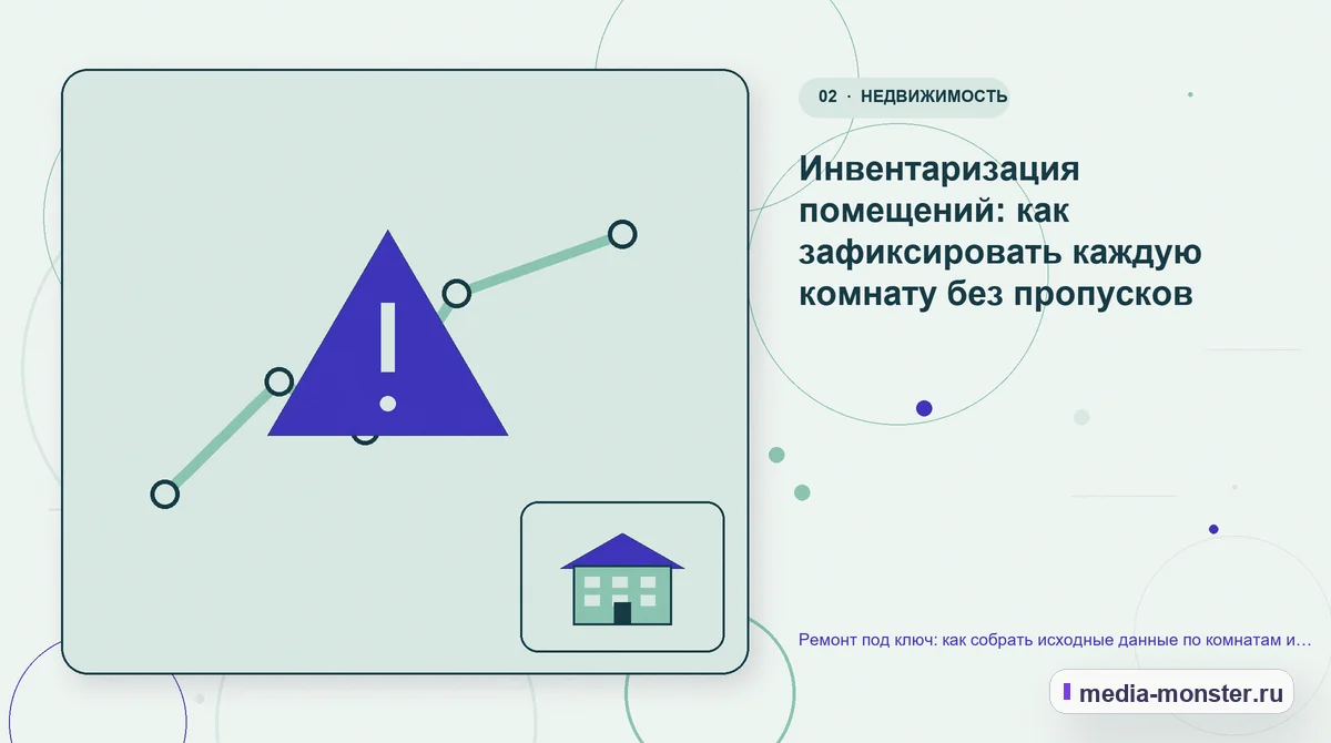 Изображение 2: Проблема и точка потери — Ремонт под ключ: как собрать исходные данные по комнатам и подготовить план работ | Media Monster Проблема и точка потери. Инвентаризация помещений: как зафиксировать каждую комнату без пропусков: иллюстрация к статье «Ремонт под ключ: как собрать исходные данные по комнатам и…