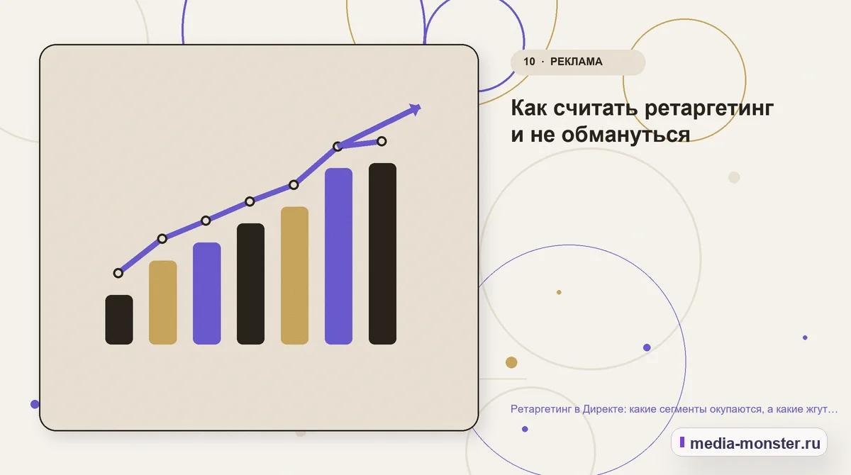 Итог и следующий шаг. Как считать ретаргетинг и не обмануться: иллюстрация к статье «Ретаргетинг в Директе: какие сегменты окупаются, а какие жгут бюджет»