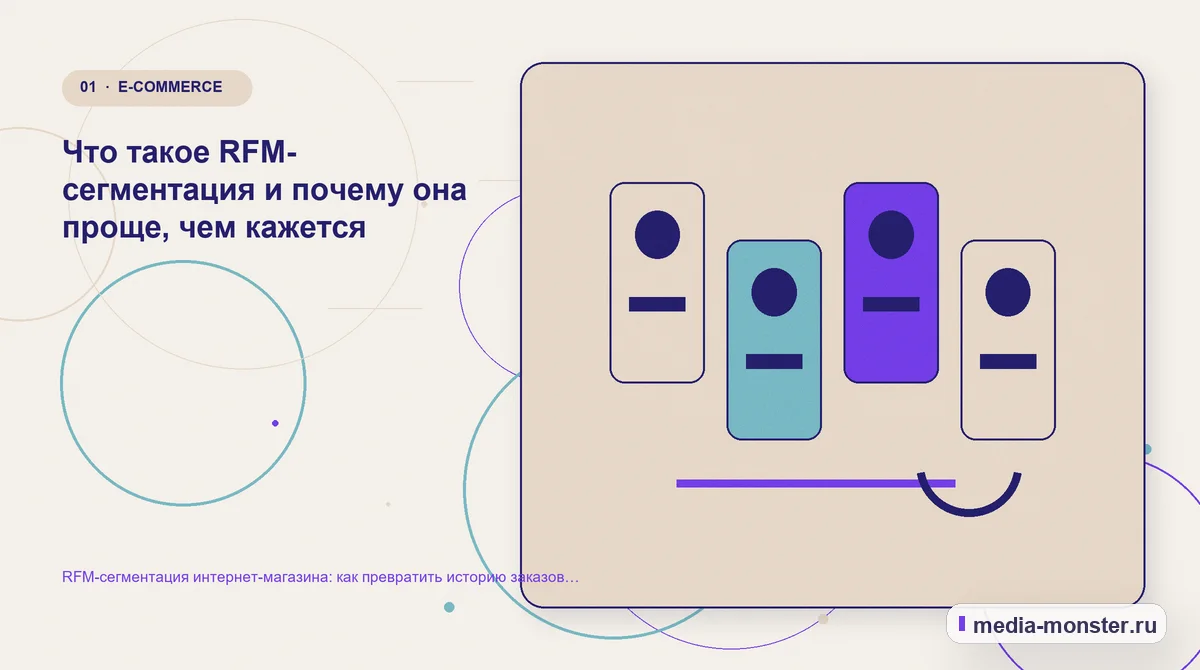 RFM-сегментация интернет-магазина: как превратить историю заказов в понятные группы покупателей — иллюстрация к разделу «Что такое RFM-сегментация и почему она проще, чем кажется»