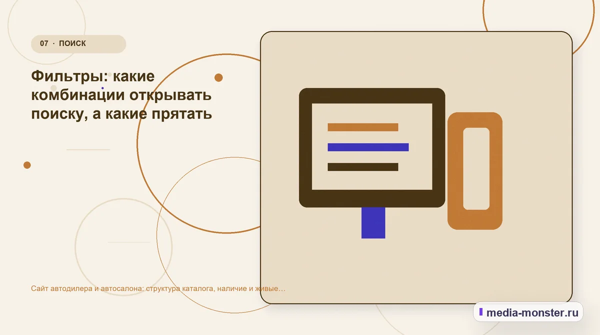Каналы и точки контакта. Фильтры: какие комбинации открывать поиску, а какие прятать: иллюстрация к статье «Сайт автодилера и автосалона: структура каталога, наличие и живые фото»