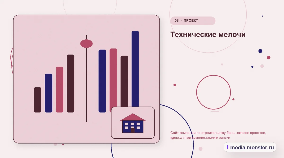 Сравнение вариантов. Технические мелочи: иллюстрация к статье «Сайт компании по строительству бань: каталог проектов, калькулятор комплектации и заявки»