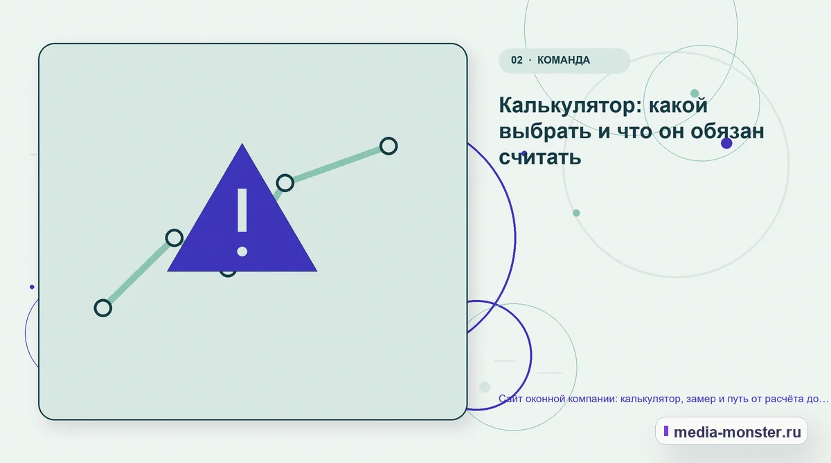 Изображение 2: Проблема и точка потери — Сайт оконной компании: калькулятор, замер и путь от расчёта до договора | Media Monster Проблема и точка потери. Калькулятор: какой выбрать и что он обязан считать: иллюстрация к статье «Сайт оконной компании: калькулятор, замер и путь от расчёта до договора»