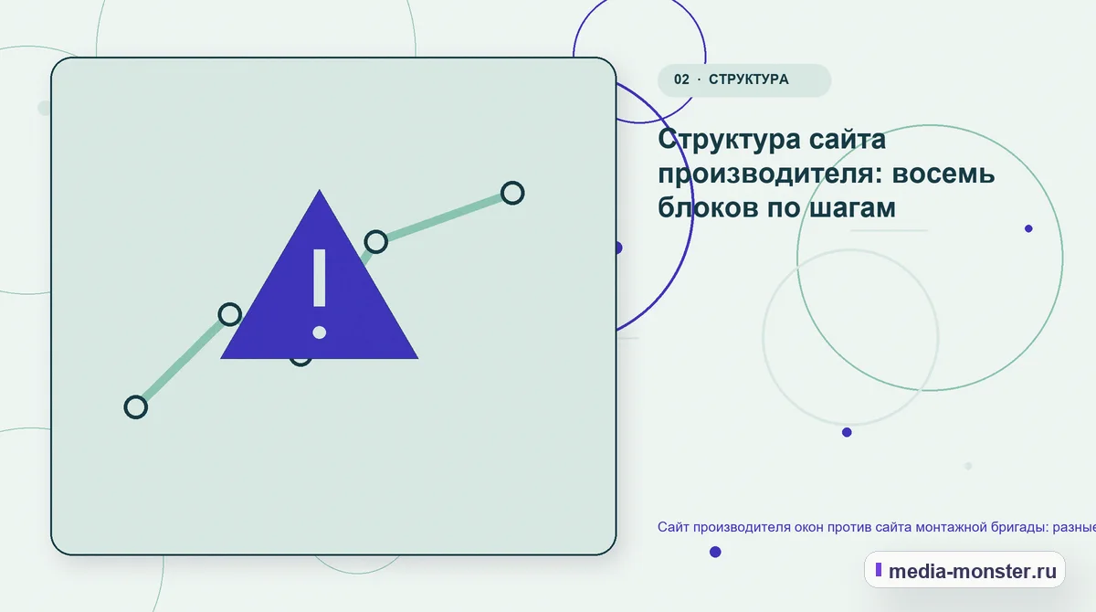 Сайт производителя окон против сайта монтажной бригады: разные задачи, разная структура — иллюстрация к разделу «Структура сайта производителя: восемь блоков по шагам»