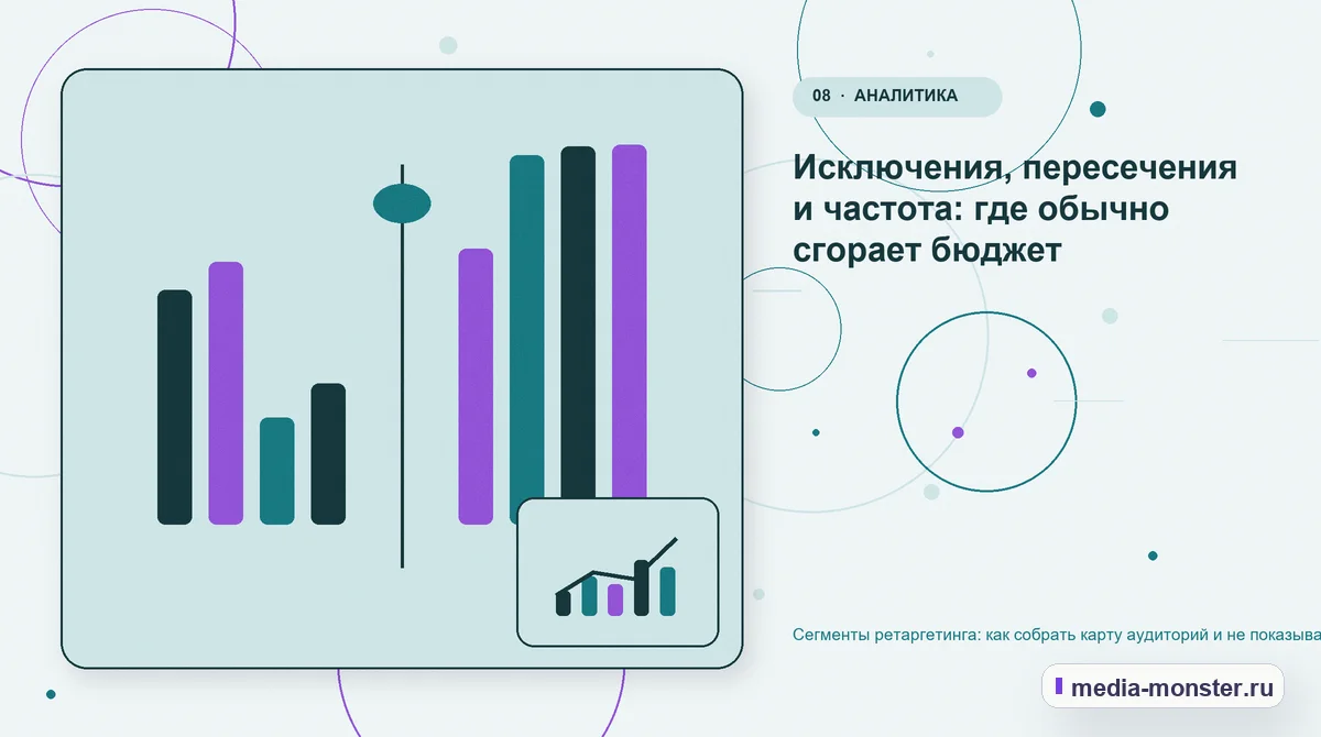 Изображение 8: Сравнение вариантов — Сегменты ретаргетинга: как собрать карту аудиторий и не показывать всем одно | Media Monster Сравнение вариантов. Исключения, пересечения и частота: где обычно сгорает бюджет: иллюстрация к статье «Сегменты ретаргетинга: как собрать карту аудиторий и не показывать всем одно»