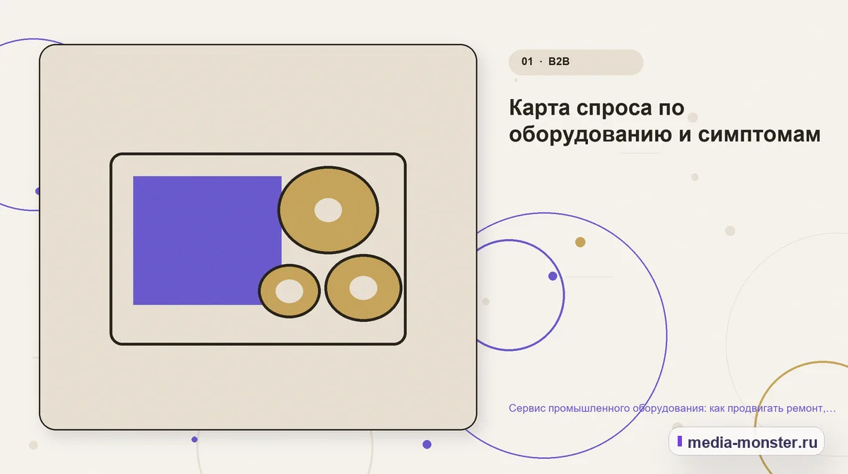 Сервис промышленного оборудования: как продвигать ремонт, обслуживание и запчасти — иллюстрация к разделу «Карта спроса по оборудованию и симптомам»