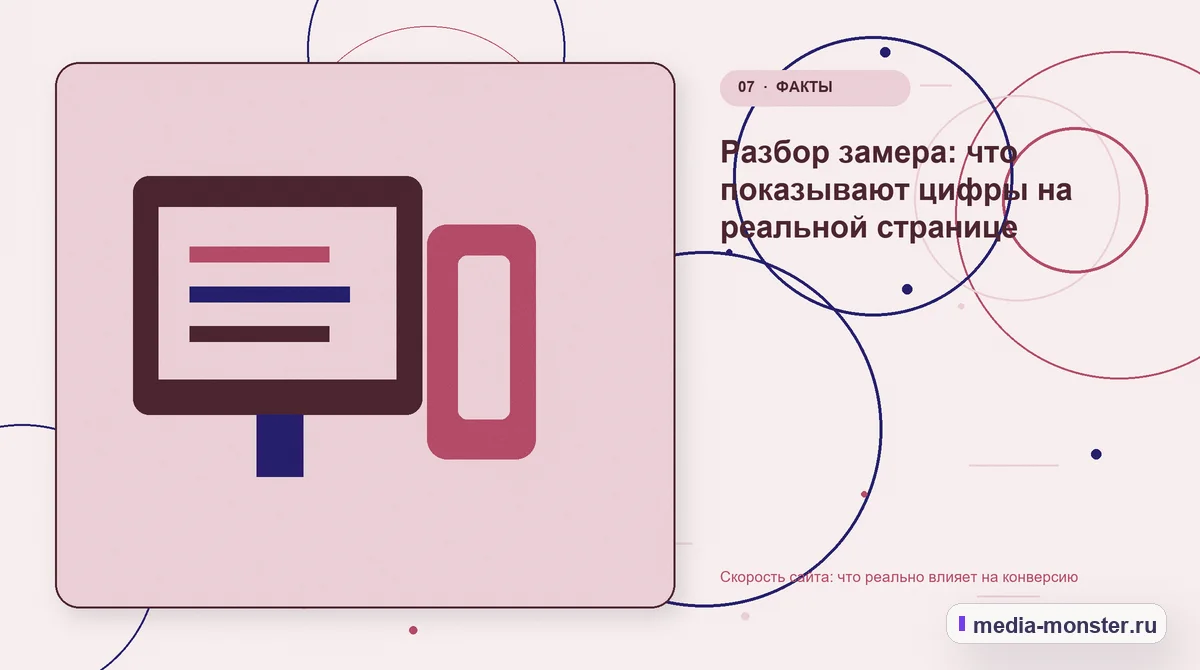 Каналы и точки контакта. Разбор замера: что показывают цифры на реальной странице: иллюстрация к статье «Скорость сайта: что реально влияет на конверсию»
