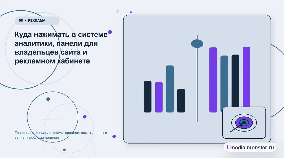 Изображение 8: Сравнение вариантов — Товарные страницы стройматериалов: остатки, цены и вечная проблема наличия | Media Monster Сравнение вариантов. Куда нажимать в системе аналитики, панели для владельцев сайта и рекламном кабинете: иллюстрация к статье «Товарные страницы стройматериалов: остатки, цены и вечная…