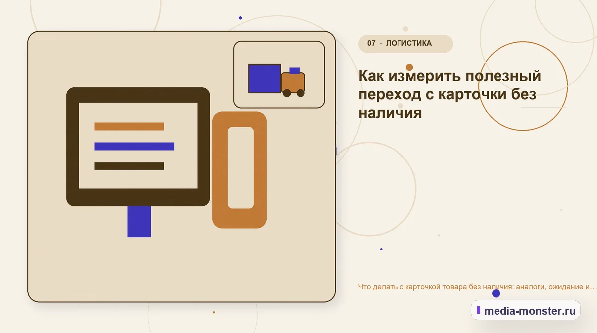 Изображение 7: Каналы и точки контакта — Что делать с карточкой товара без наличия: аналоги, ожидание и сохранение поискового спроса | Media Monster Каналы и точки контакта. Как измерить полезный переход с карточки без наличия: иллюстрация к статье «Что делать с карточкой товара без наличия: аналоги, ожидание и сохранение поискового…