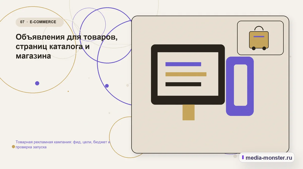 Изображение 7: Каналы и точки контакта — Товарная рекламная кампания: фид, цели, бюджет и проверка запуска | Media Monster Каналы и точки контакта. Объявления для товаров, страниц каталога и магазина: иллюстрация к статье «Товарная рекламная кампания: фид, цели, бюджет и проверка запуска»