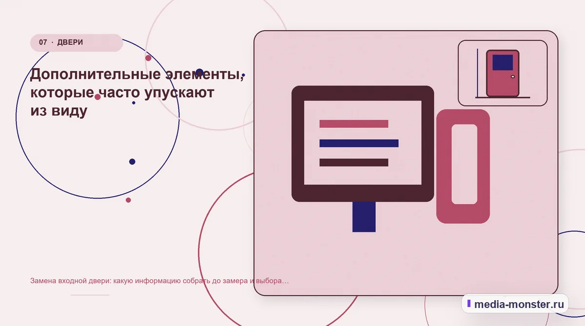 Каналы и точки контакта. Дополнительные элементы, которые часто упускают из виду: иллюстрация к статье «Замена входной двери: какую информацию собрать до замера и выбора комплекта»